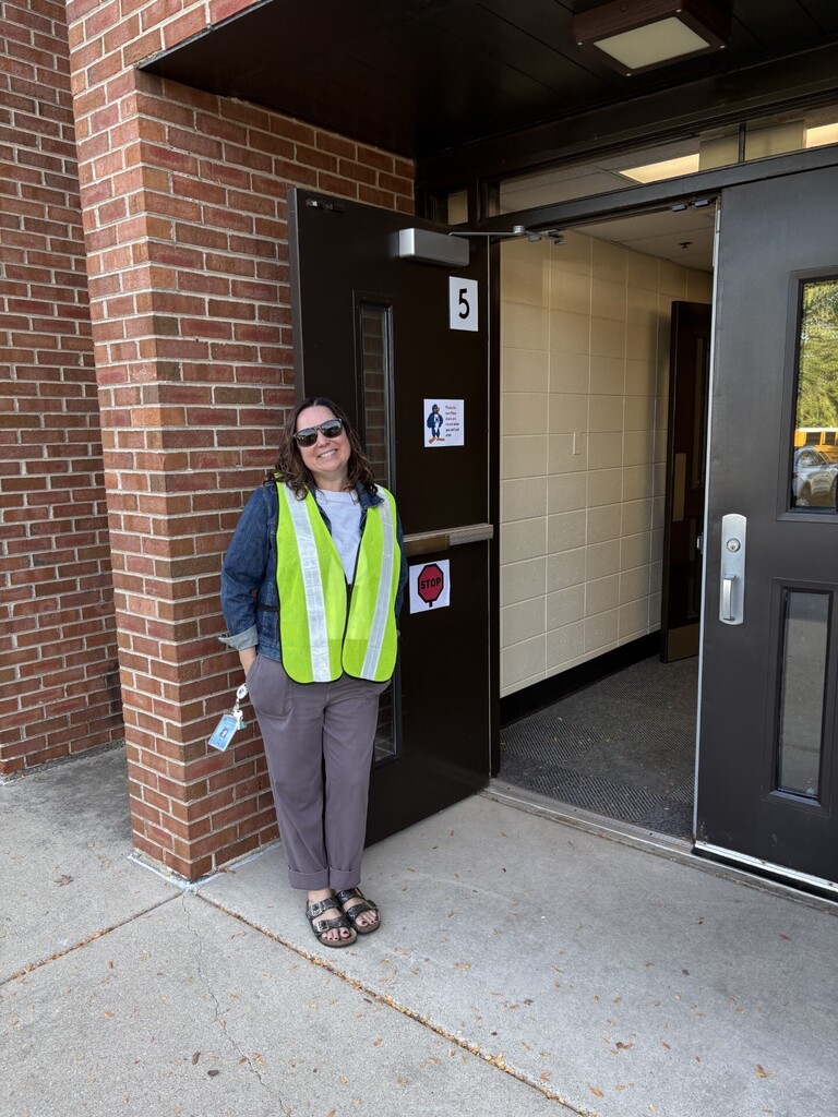 Teacher standing at door duty