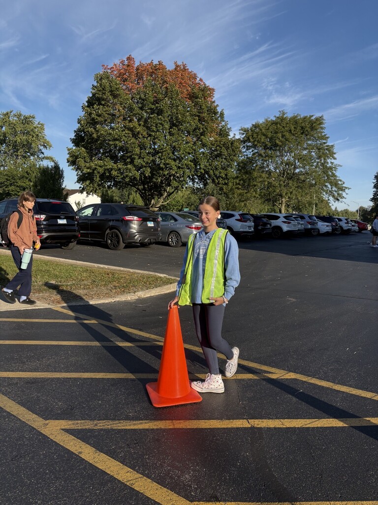 Student patrol working at morning arrival