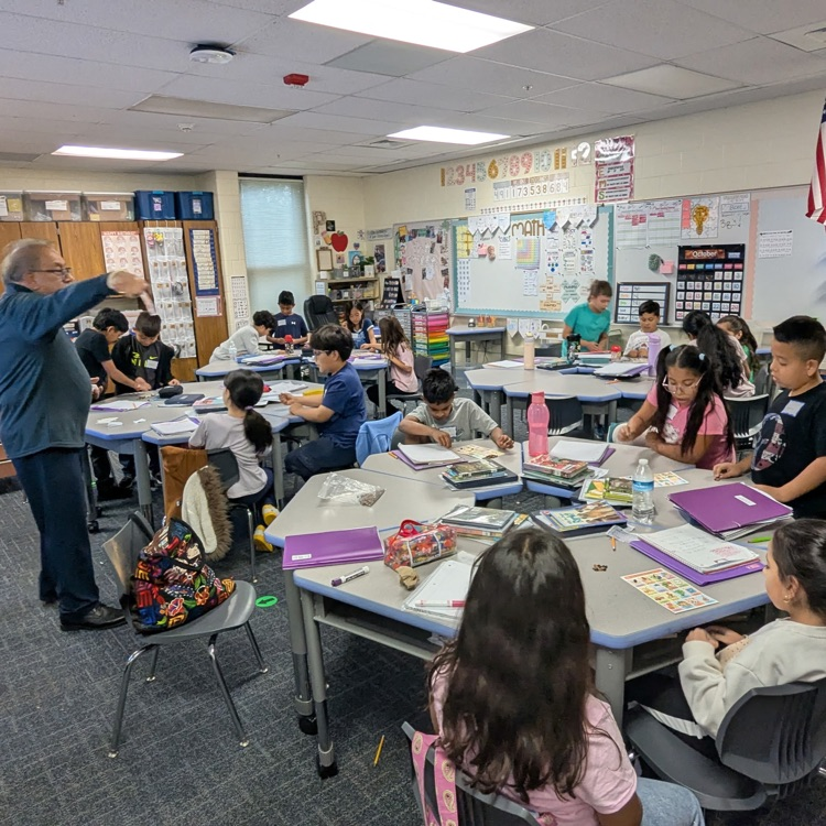 A 3rd grader class learning about Guatemala.