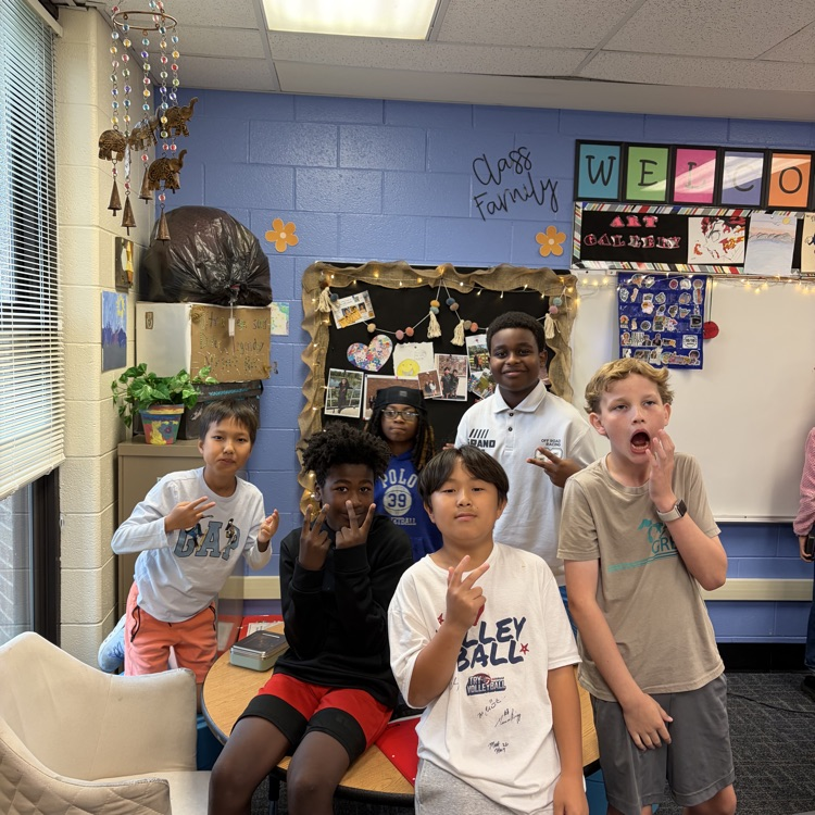 Group of 6th graders during indoor recess