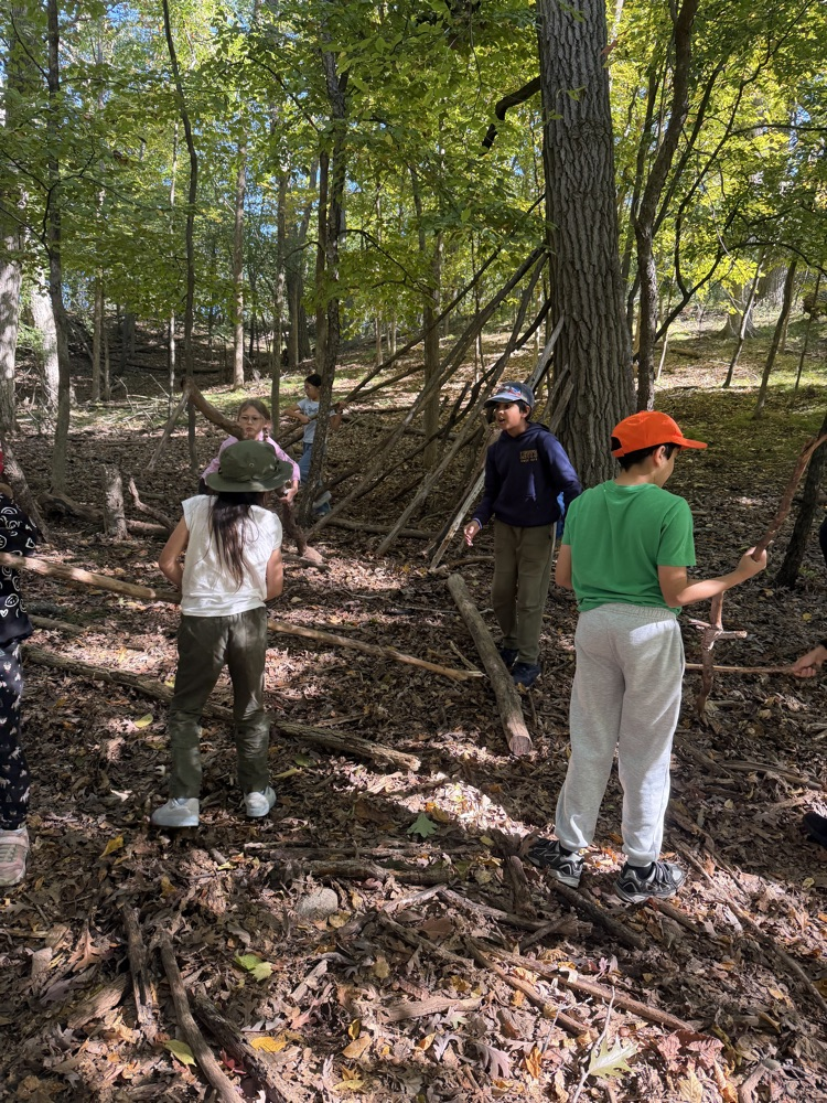 students In forest