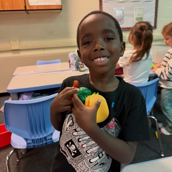 kindergartener at guided play
