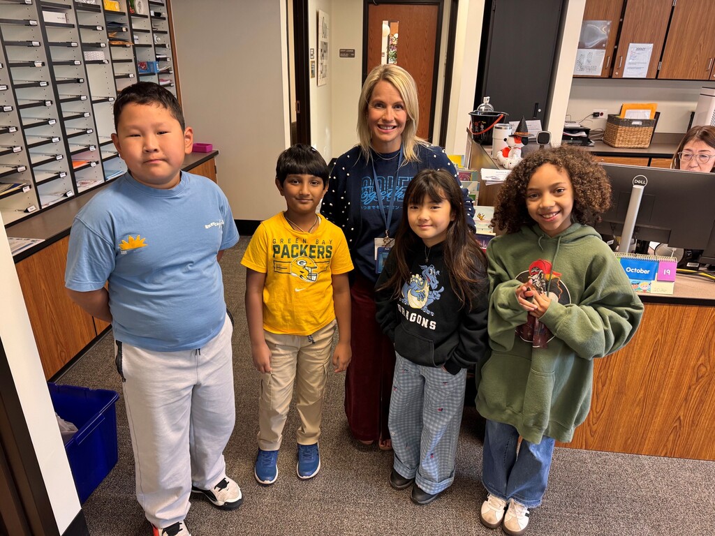 Mrs. Belt with students