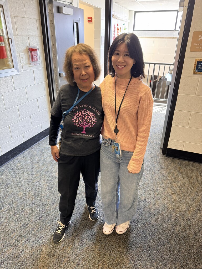 Staff wearing pink