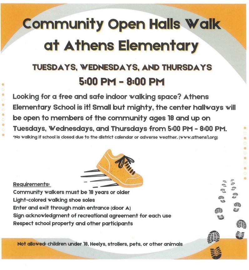 Flyer for community hall walk