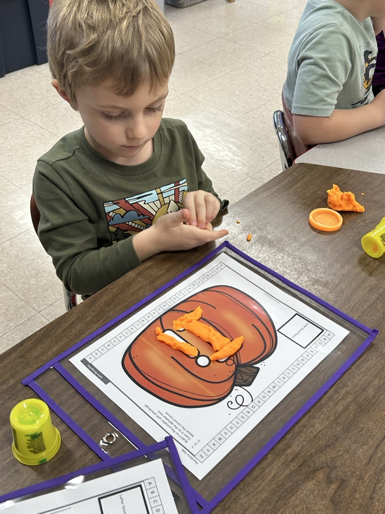 Playdoh letter building