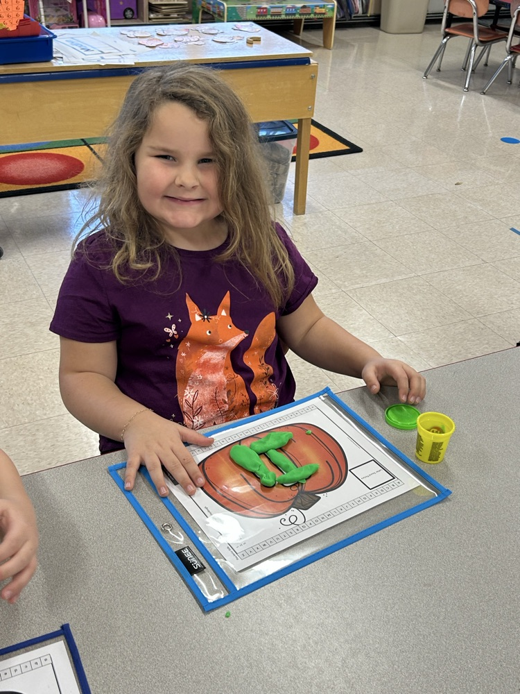 Playdoh letter building