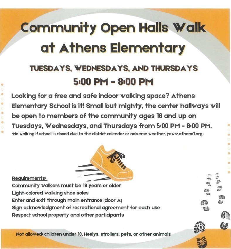 Flyer for community hall walk