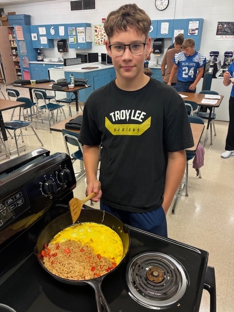 Scrambling the eggs!!