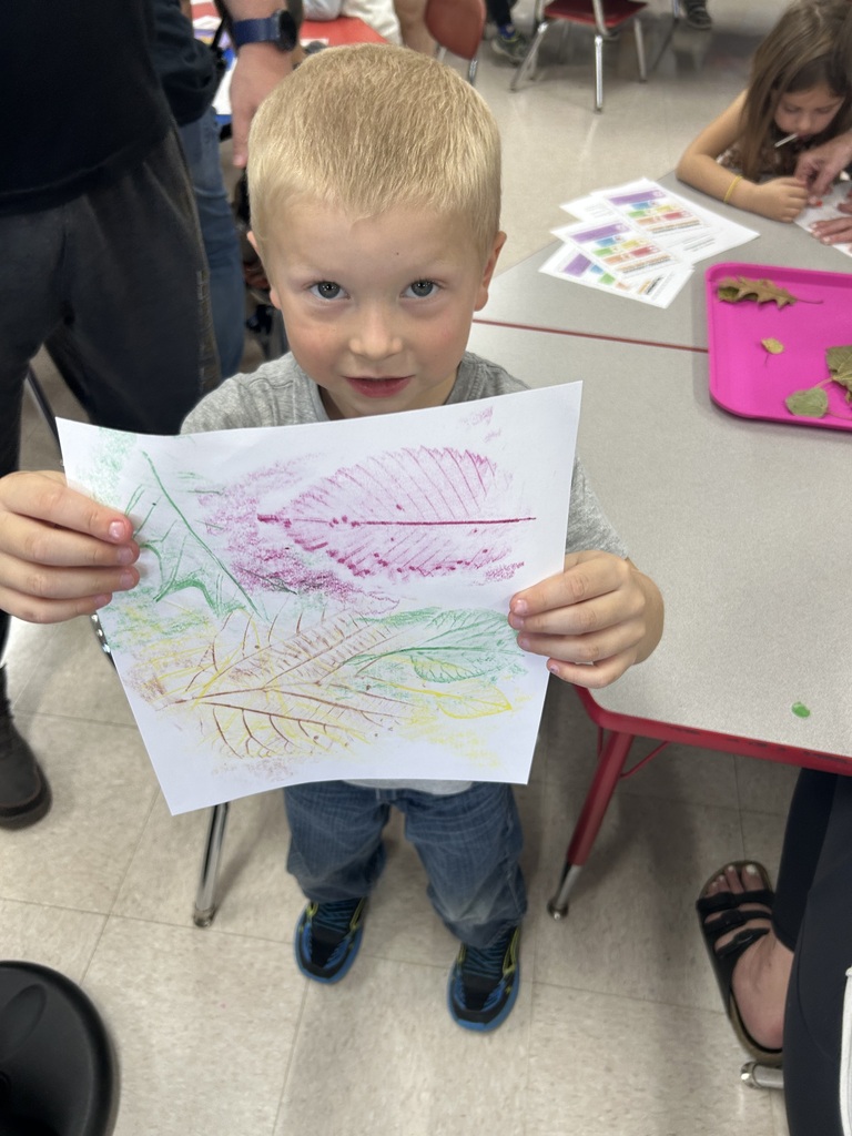 Leaf rubbing collage