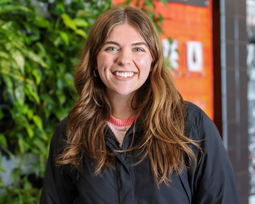 Girl smiling in portrait