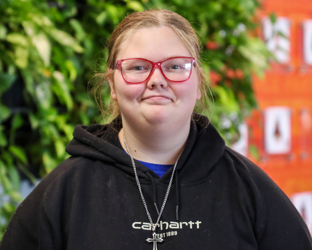 Girl smiling in portrait