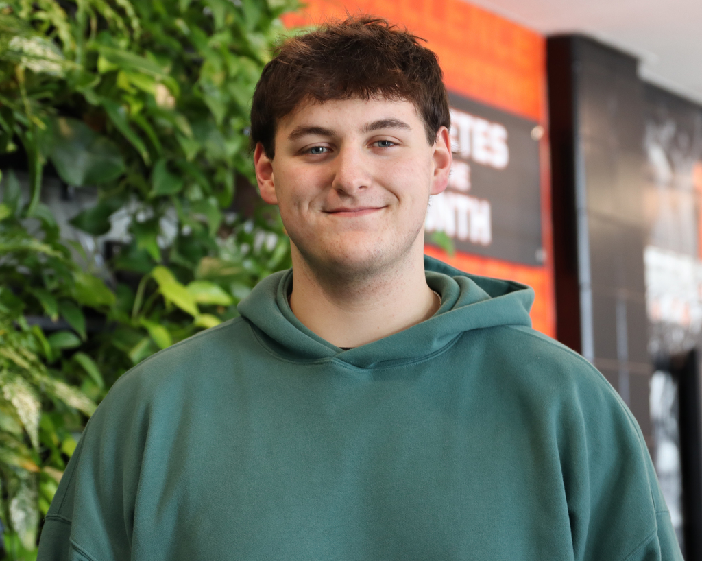 Boy smiling at camera
