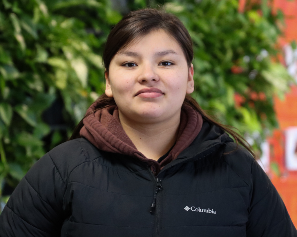 Girl smiling at camera