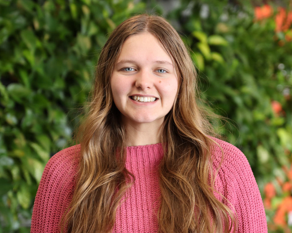 Girl smiling in portrait