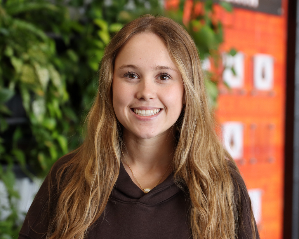 Girl smiling at camera
