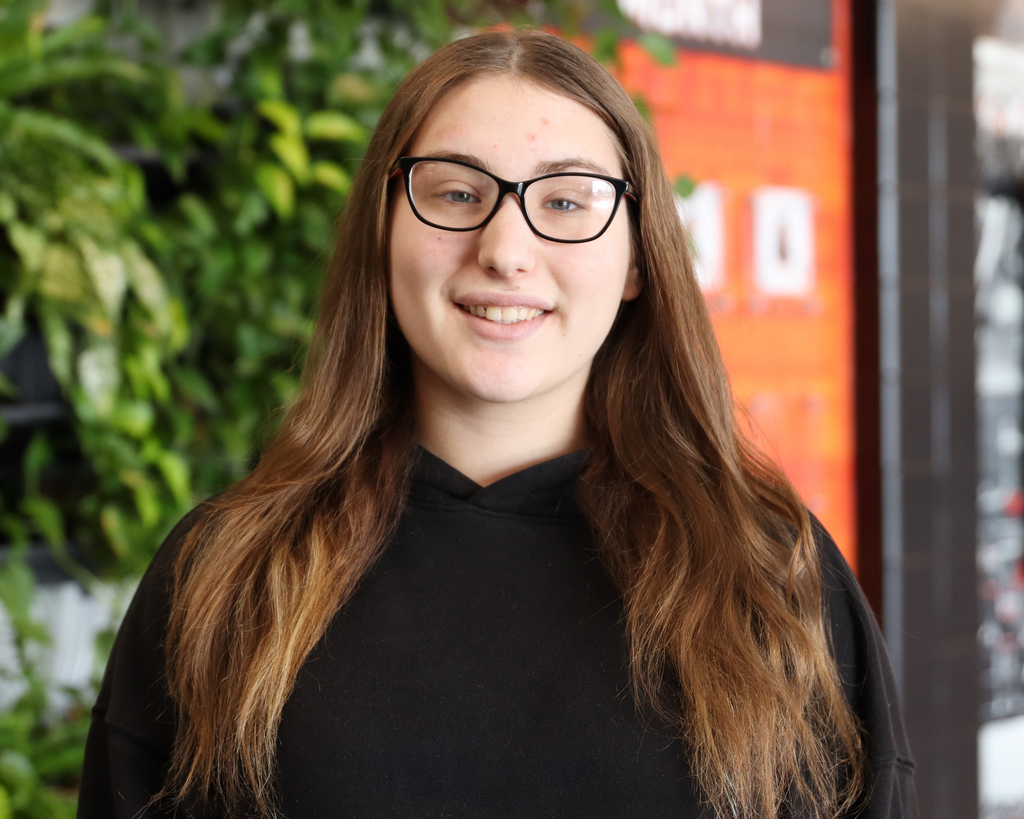 Girl smiling in portrait