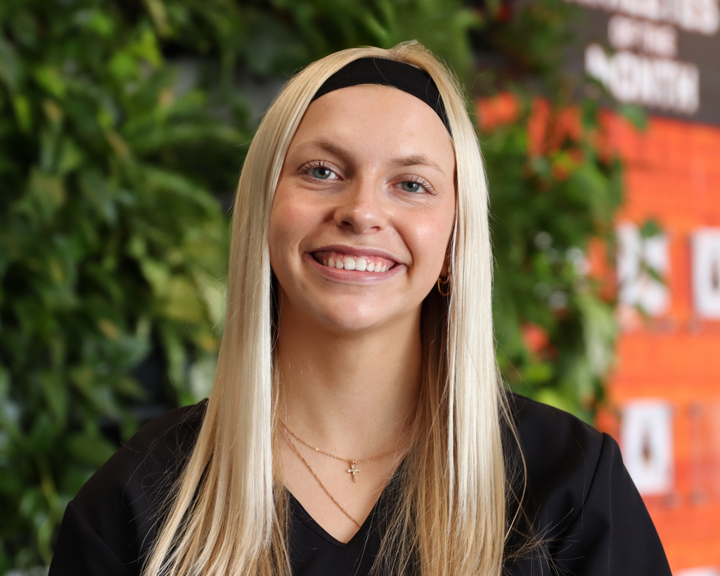 Girl smiling in portrait