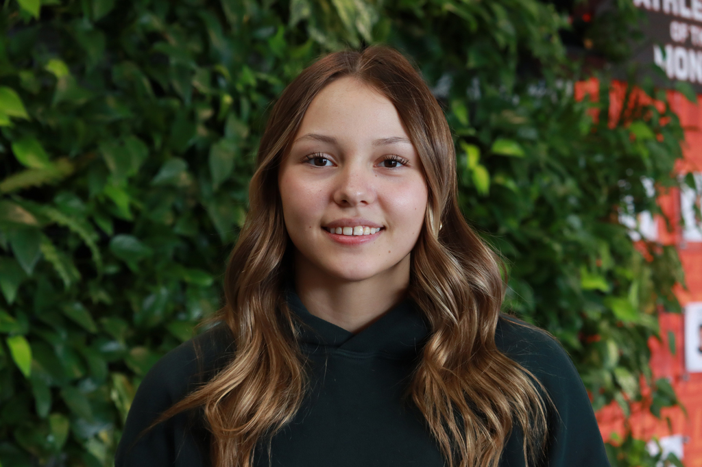 Girl smiling in portrait