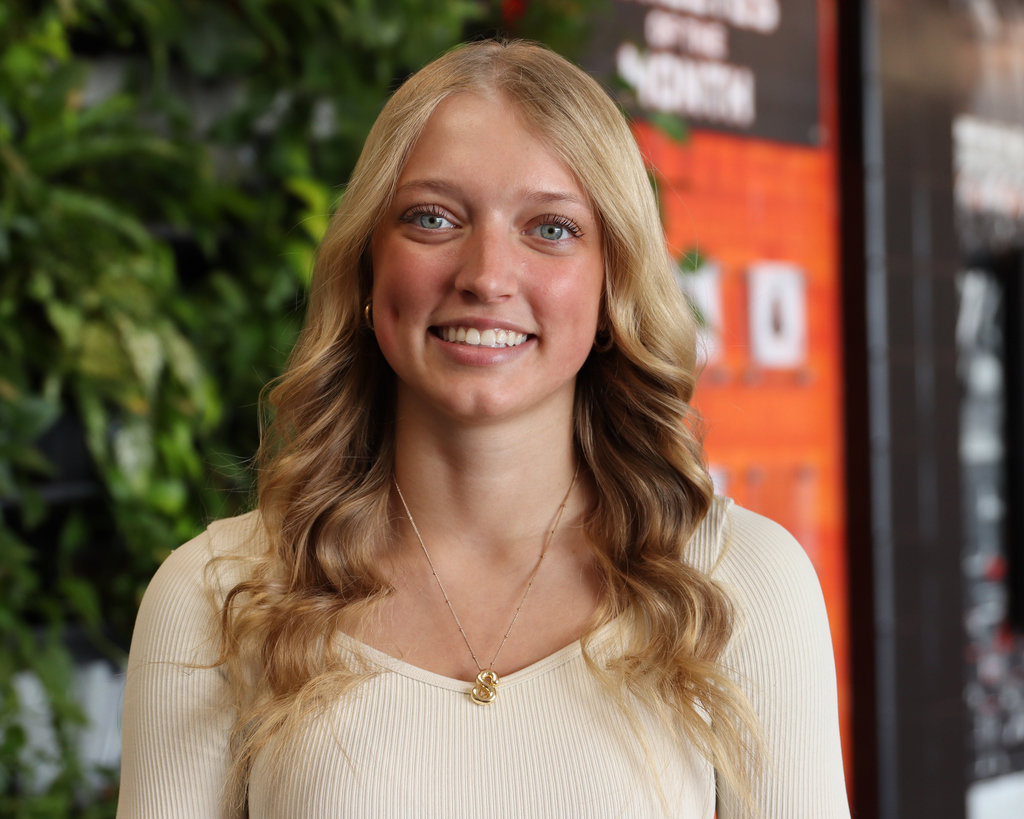 Girl smiling in portrait