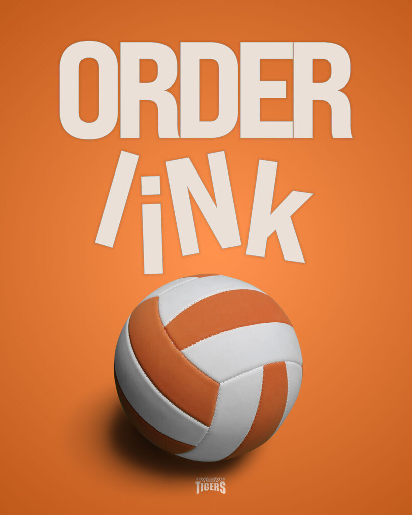 image that says "Order link" with a volleyball on the image.