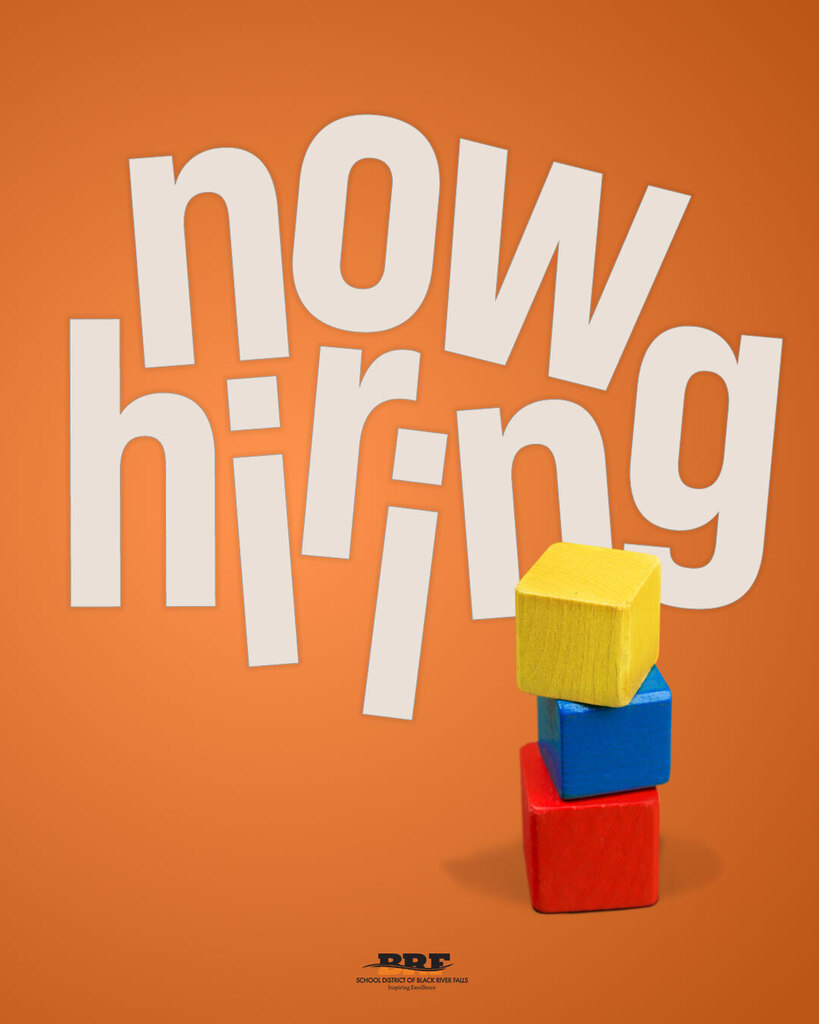 Image with text: now hiring