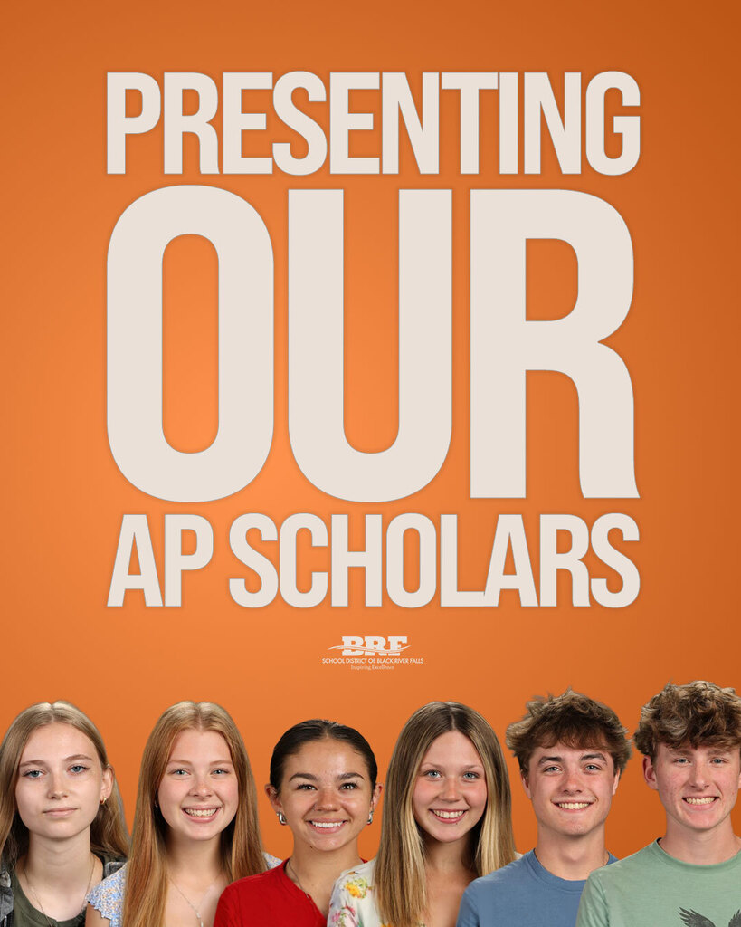 Presenting our AP Scholars. Photos of seven students at bottom of image.