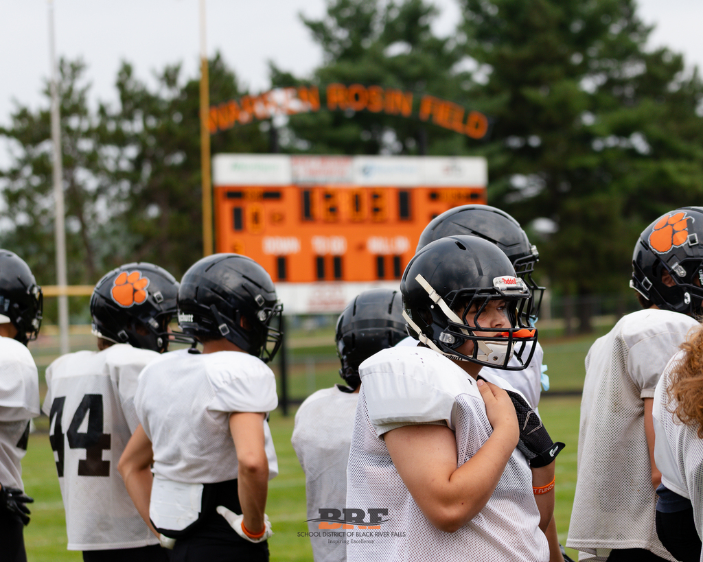 Player stands on field