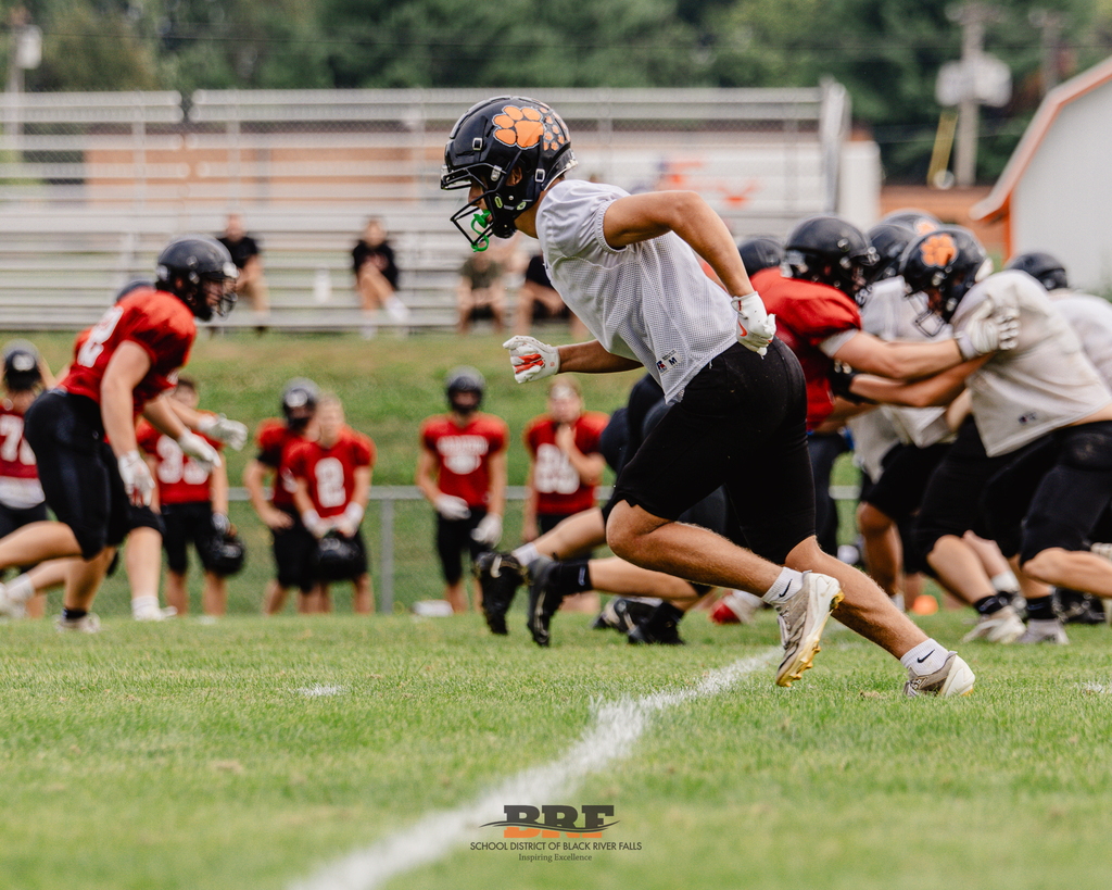 Player sprints down field.
