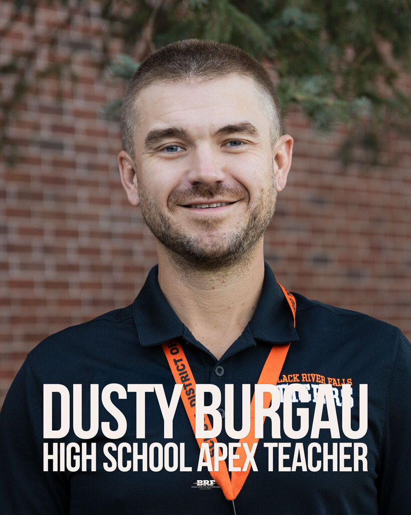 Dusty Burgau  High School APEX Teacher. Portrait of a man.