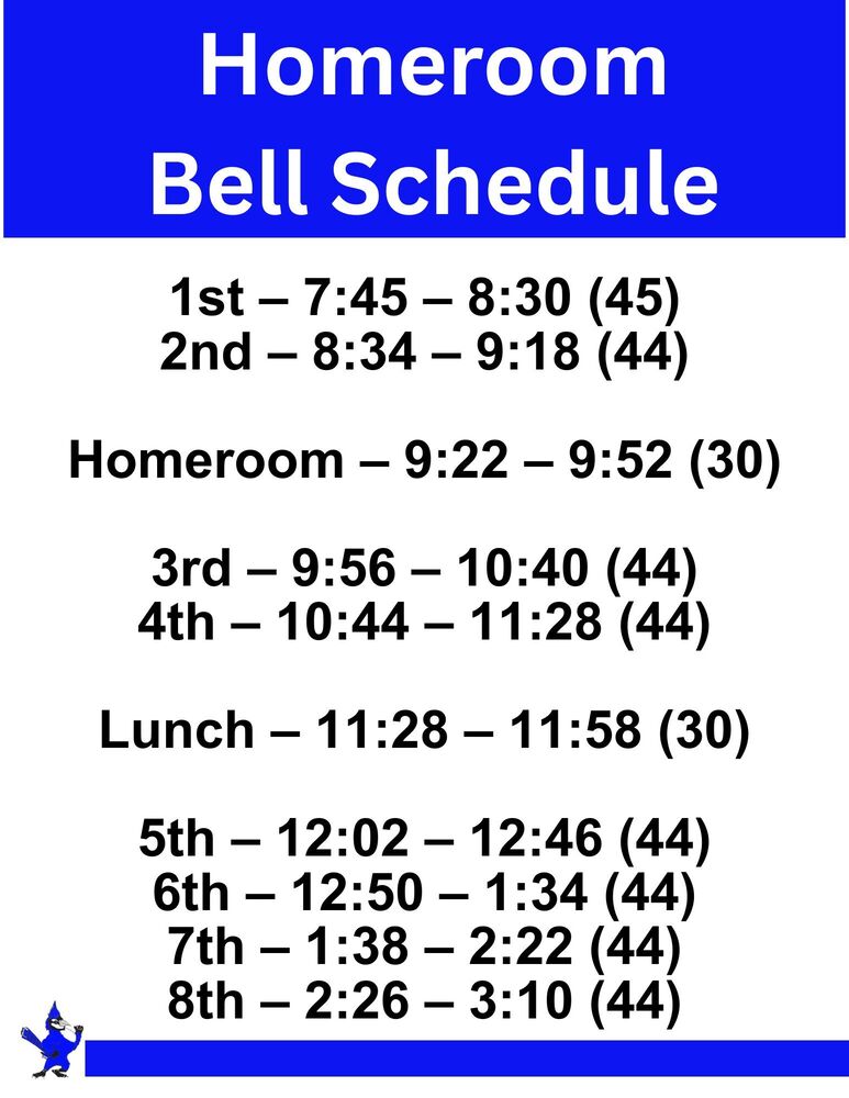 Homeroom Schedule