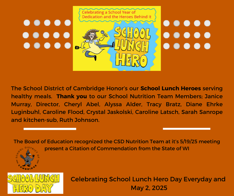 Thank You School Lunch Heros