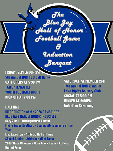 2026 Hall of Honor Events Poster