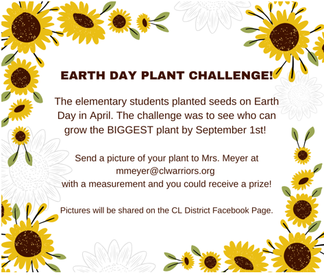 Graphic sharing the information about the Earth Day Plant Challenge included in the post