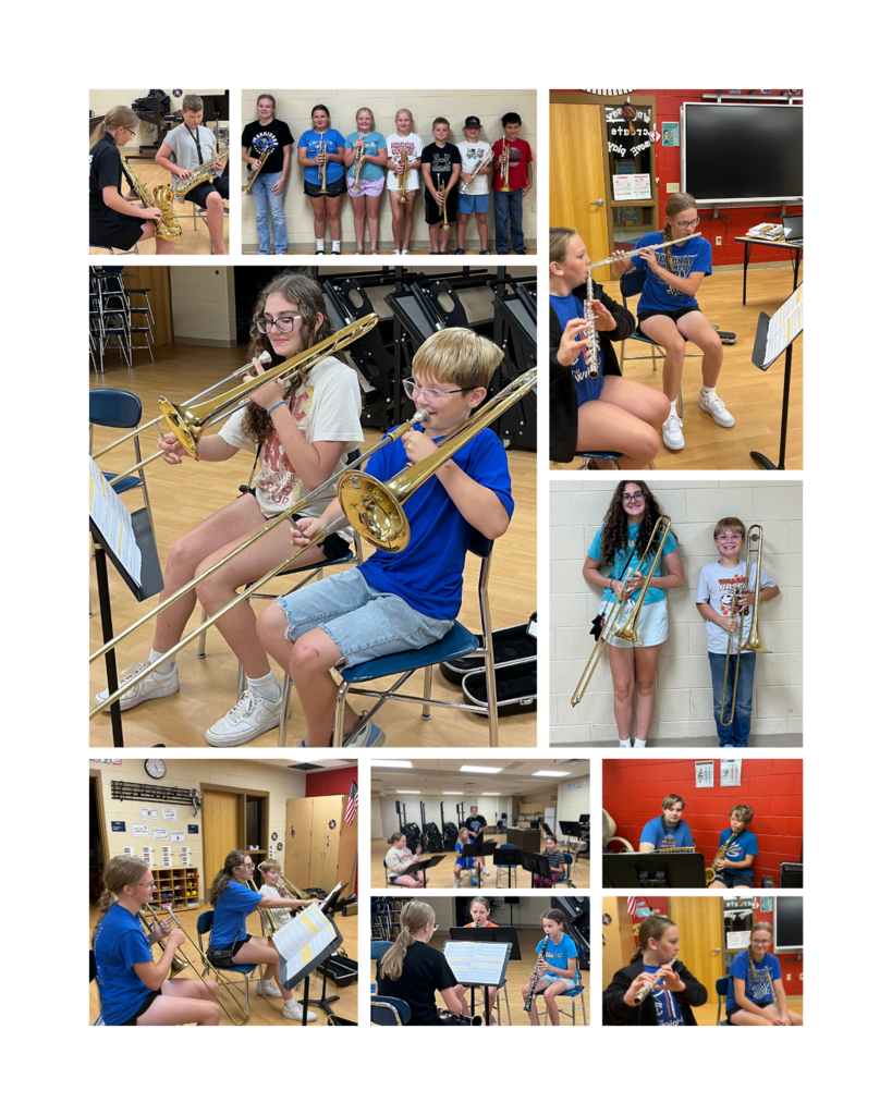 5th Grade Band Camp Picture Collage