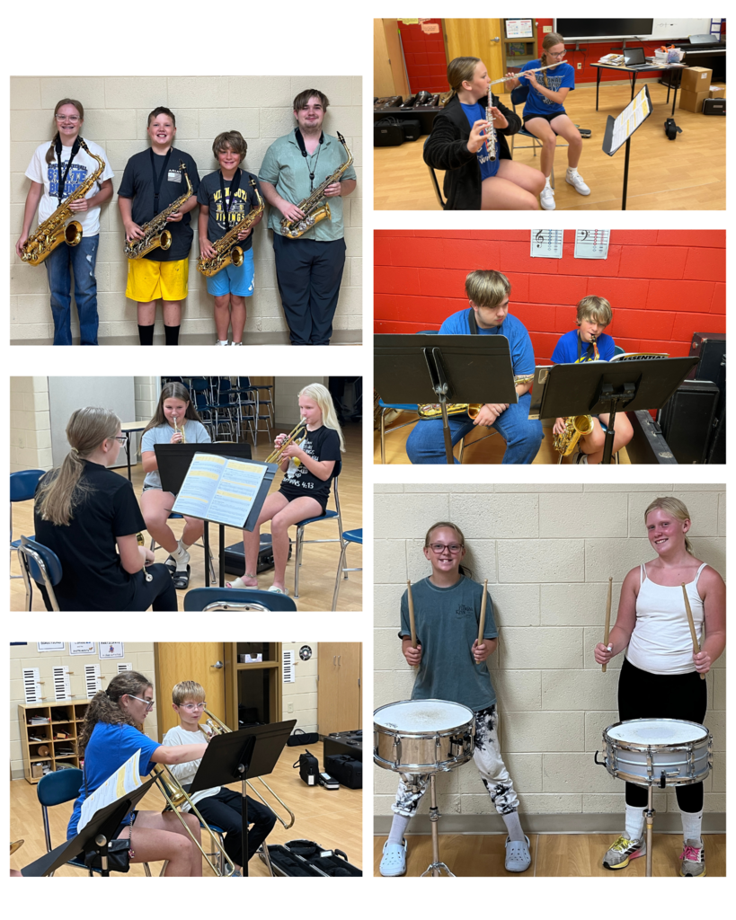 5th Grade Band Camp Picture Collage