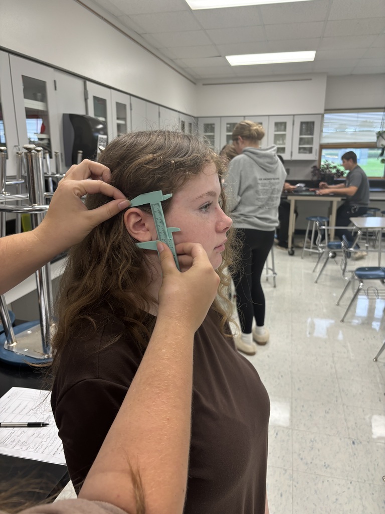Forensic Science students practicing the Bertillon Measurement System.