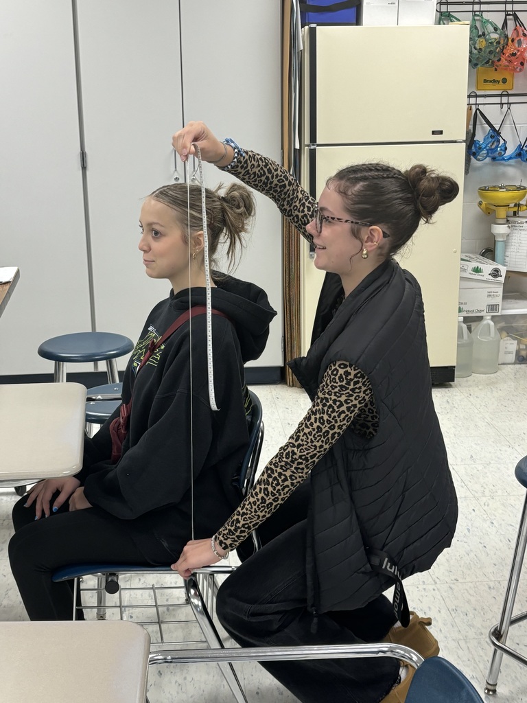 Forensic Science students practicing the Bertillon Measurement System.
