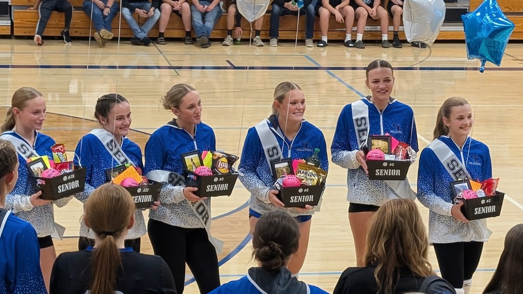 volleyball players smiling
