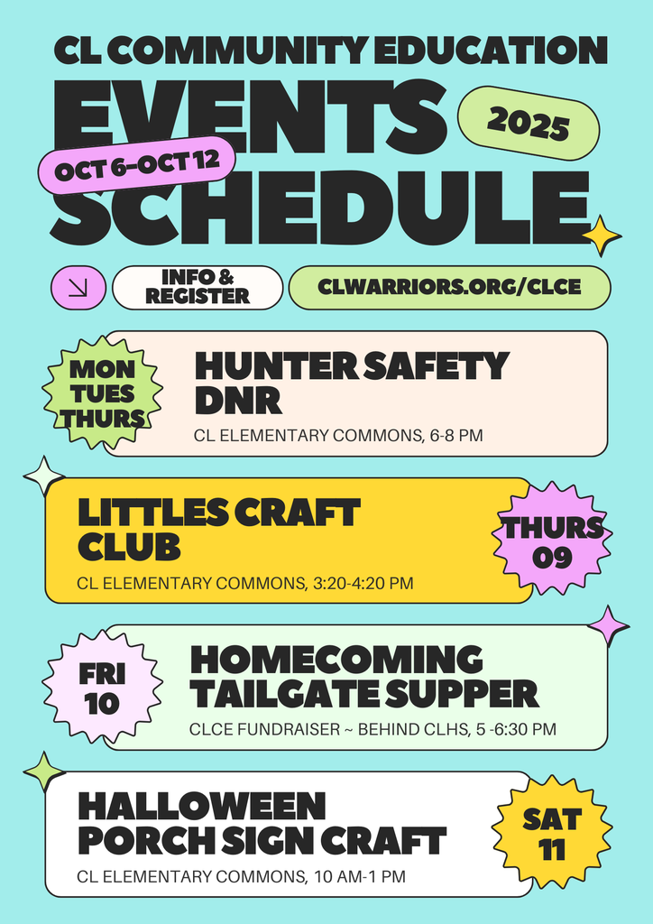 Weekly Community Ed Classes