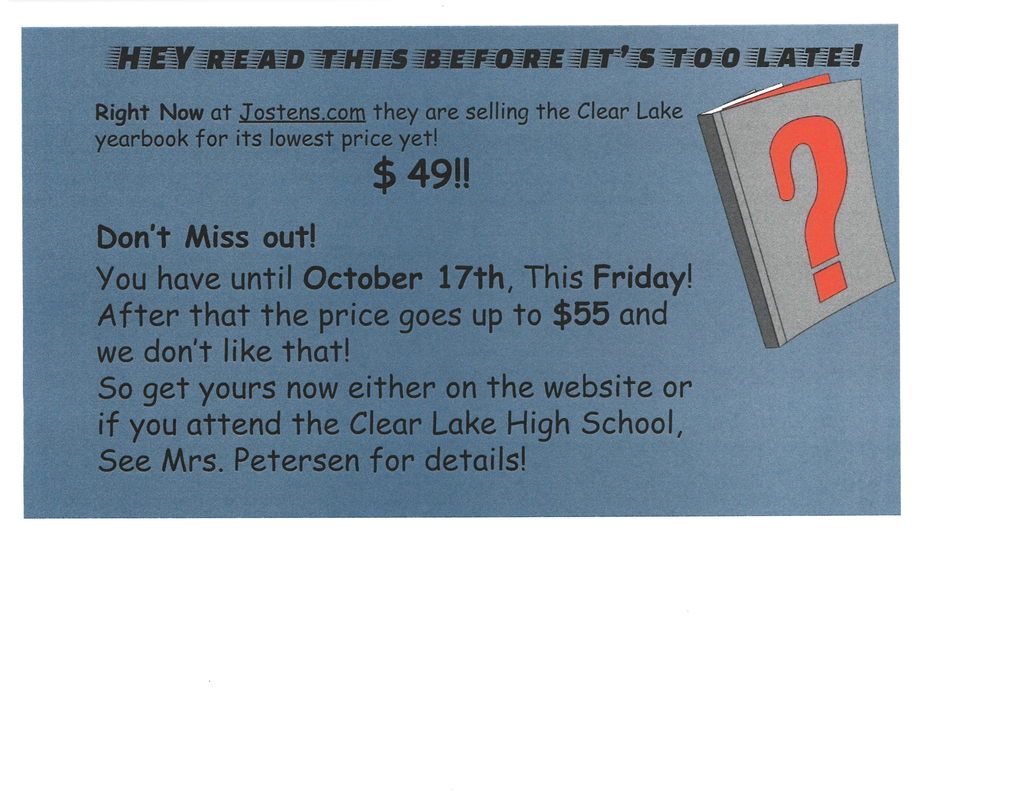 Yearbook Information