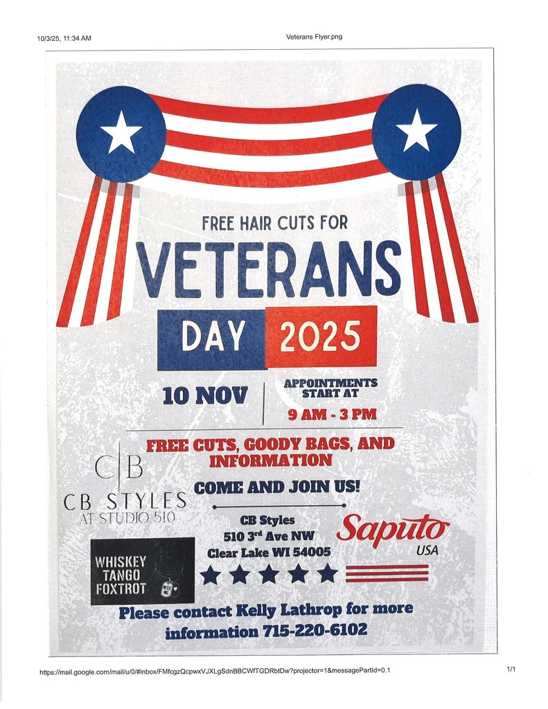 Free haircuts for Veterans