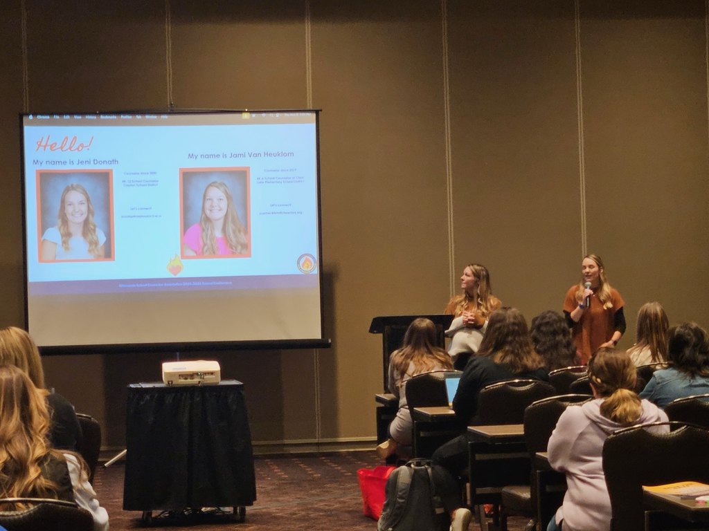 School Counselors presenting at a conference