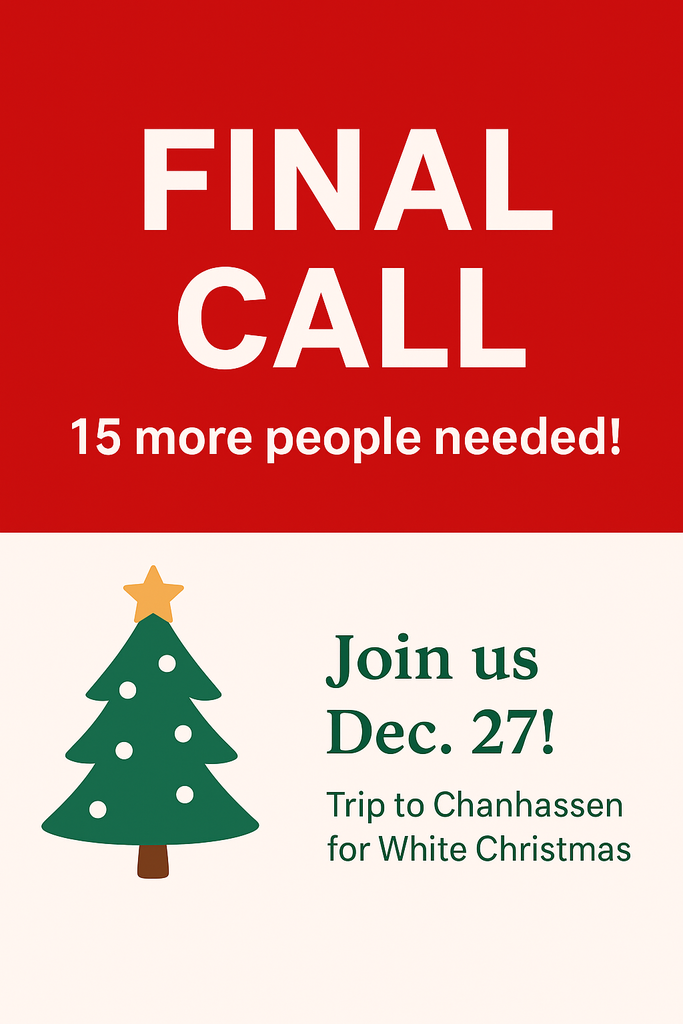 Final Call for White Christmas!