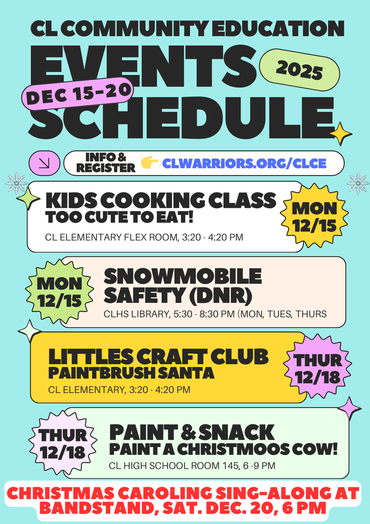 CommEd Schedule this week