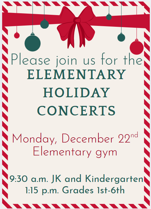 Elementary Holiday Concerts