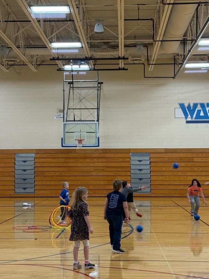 2nd graders are having a blast playing holiday-themed games like Snowman Guard