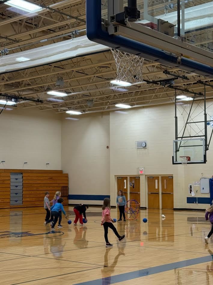 2nd graders are having a blast playing holiday-themed games like Snowman Guard