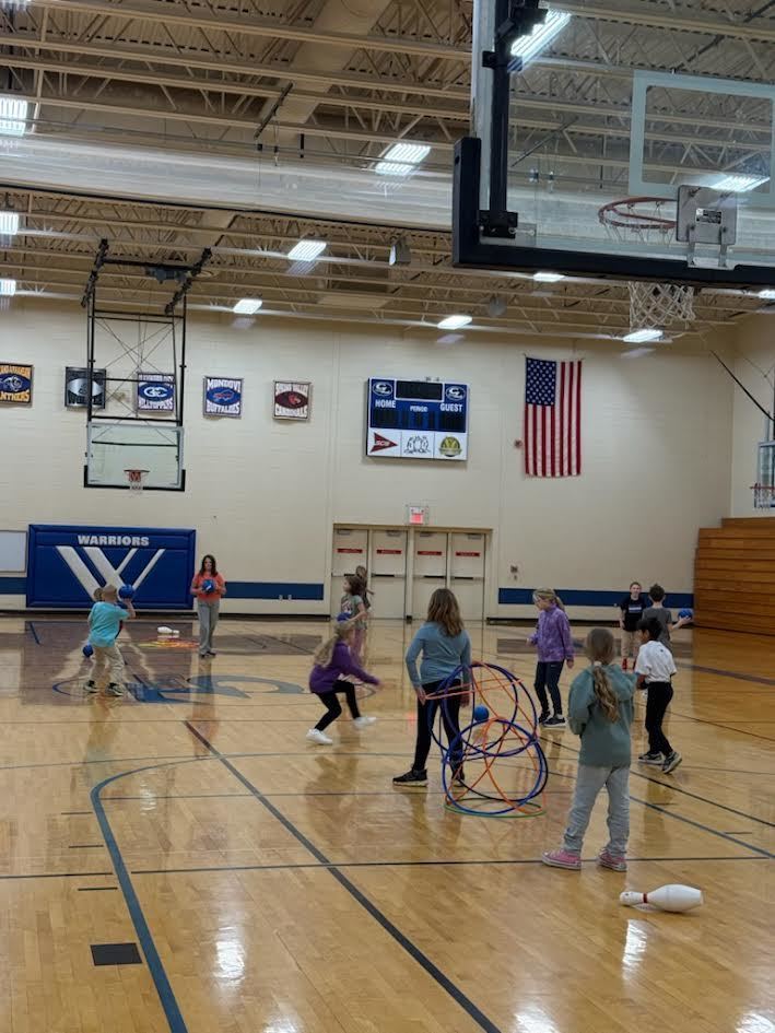 2nd graders are having a blast playing holiday-themed games like Snowman Guard