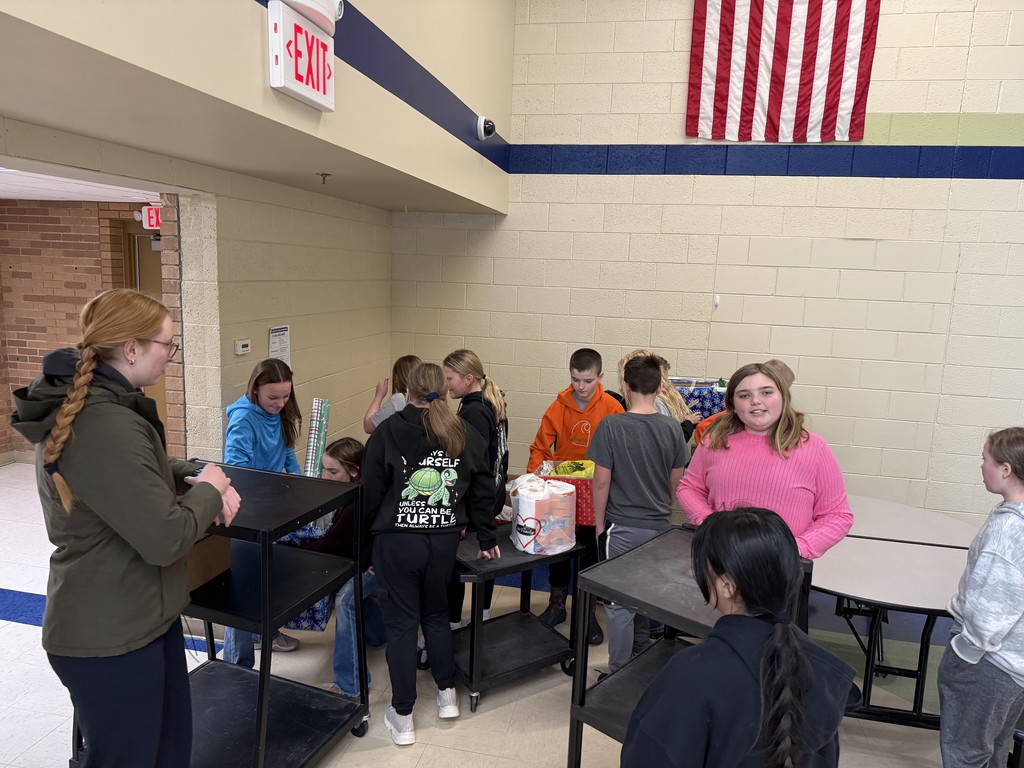 Collecting food for the local food shelf